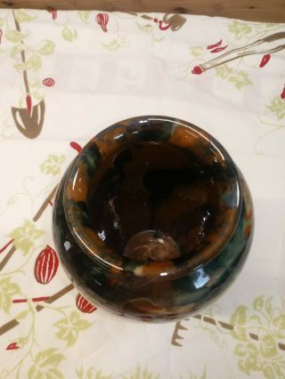 Vintage Ceramic Art Pottery Vase Drip Glazed 9 