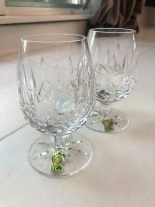 Vintage Waterford Lismore Crystal Brandy Glasses,  Old Stickers 4 1/2 "