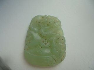 Antique 19th Century Chinese Jade Amulet Pendant 36 Grams,  Qing Piece