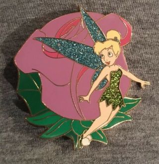 Tinkerbell On Rose With Mother’s Day Card Le 500 Ap Disney Shopping Pin