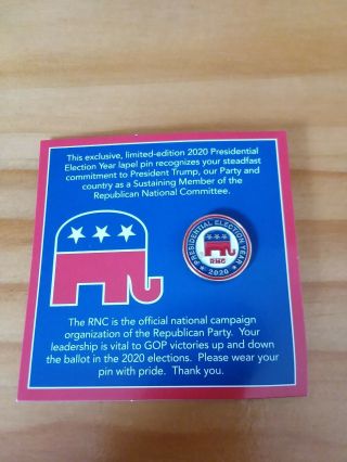Republican National Committee 2020 Presidential Lapel Pin