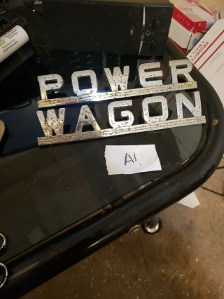 Vintage Dodge Power Wagon Hood Side Emblem