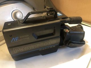 Panasonic OmniMovie VHS Camcorder Camera Vintage Hard Case Cords Charger 3