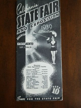 California State Fair Sacramento 1939 Program