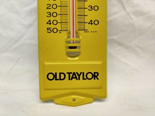 Vintage NOS Old Taylor Bourbon Whiskey Advertising Thermometer Metal Sign old 3