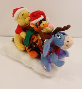 Gemmy Disney Winnie The Pooh Tigger Eeyore Christmas Sleigh Ride Animation
