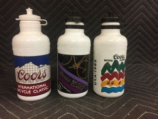 3 Vintage Nos Coors International Bicycle Classic 83 84 85 Water Bottles