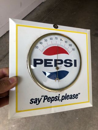 Vintage,  Pepsi Thermometer / Sign,  9 " X 9 ",  1960 