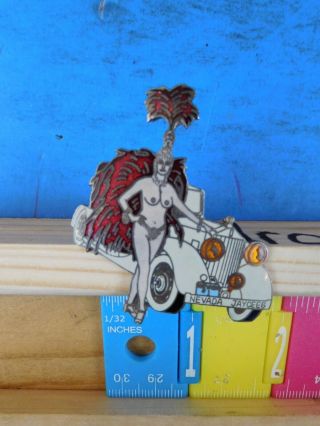 Jaycees Nevada Topless Showgirl With Car Pin