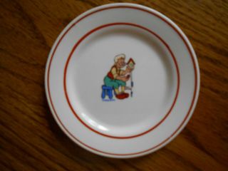 Vintage Beswick Pinocchio Geppetto Small Porcelain Plates Walt Disney Ltd 2