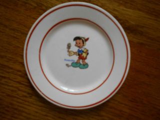 Vintage Beswick Pinocchio Geppetto Small Porcelain Plates Walt Disney Ltd 3