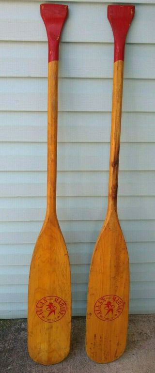 Vintage Allan Marine Wood Canoe Paddles Jervis Corp
