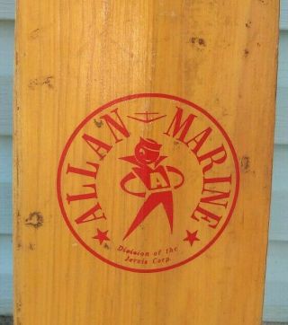 Vintage ALLAN MARINE Wood Canoe Paddles Jervis Corp 3