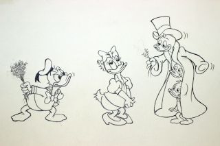 Walt Disney Book Drawing Roy Wilson Art Donald Duck Family Nephews Book Holidays