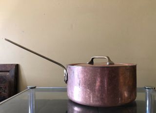 Williams Sonoma Vintage Copper/pot Metal 4 Qt Sauce Pan Made In France