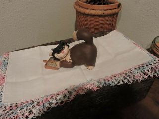 Vintage Disney Cat From Cinderella Porcelain Ceramic Figurine - Sneaky,  Meany