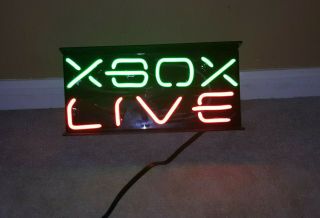 Vintage Official Xbox Live Neon Sign Light - Store Display Game Stop