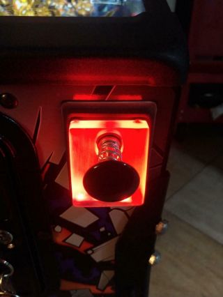 Red Lighted Shooter Rod Plate Cover For F - 14 Tomcat Pinball Machine Led Mod