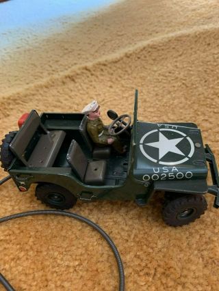 Vintage 1950s Arnold Usa Military Police Jeep 2500 Tin Toy - See Video