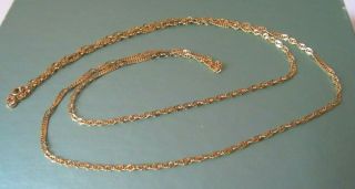 Lovely Vintage 2.  6 Grams 14k Gold Necklace Italy 24 " Long