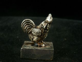 Tibetan White Copper Hand Made Rooster Seal C110
