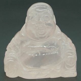 1.  4 Inch Natural Rose Quartz Carved Maitreya Happy Laughing Buddha Figurine