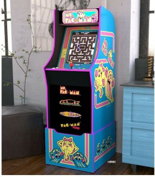 Ms Pacman Arcade Cabinet Machine With Riser,  Arcade1up Pre - Order Ships Late Oct.