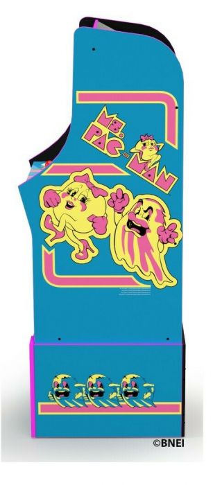 Ms Pacman Arcade Cabinet Machine with Riser,  Arcade1Up PRE - ORDER SHIPS LATE OCT. 2