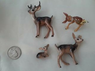 Vintage Ceramic Figurine Bambi Family Japan Walt Disney Productions 1950 