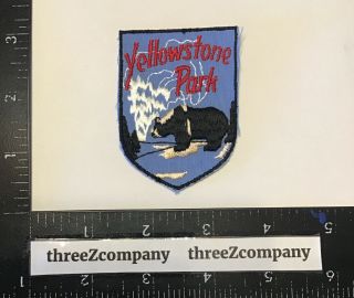 Vtg Yellowstone National Park Travel Souvenir Patch Bear