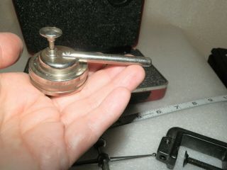 Vintage Starrett No.  196 Dial Test Indicator Set Universal Back Plunger & Case 3