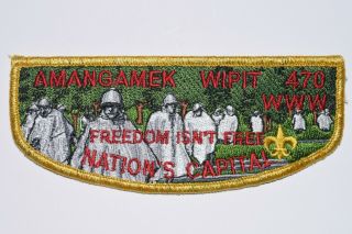 Korean War Memorial - Gold Mylar - Amangamek Wipit,  Lodge 470,  Oa Flap