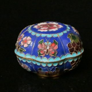 Chinese Collectible Handmade Copper Brass Cloisonne Enamel Makeup Boxes 50073