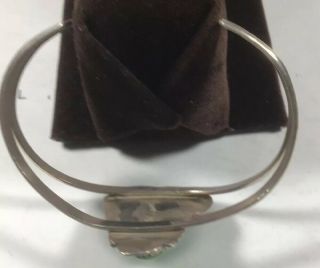 Vintage Navajo Made Gaspeite Cuff Bracelet.  Sterling Silver. 3