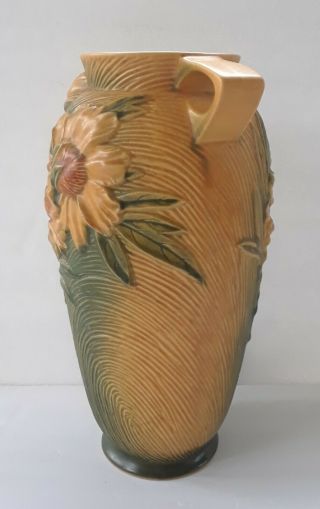 Vintage 1940 ' s Roseville Art Pottery Large Yellow 