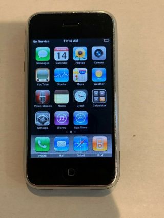 Vintage Apple Iphone 1st Generation 8gb - Black Silver (at&t) A1203
