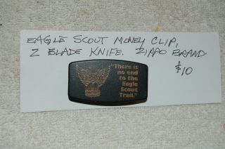 Eagle Scout Money Clip 2 Blade Knife