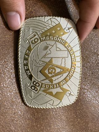 Masonic Grand Lodge Of Texas 1996 Belt Buckle
