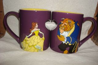 Disney Beauty & The Beast Mug Set Of Two Classic Mugs