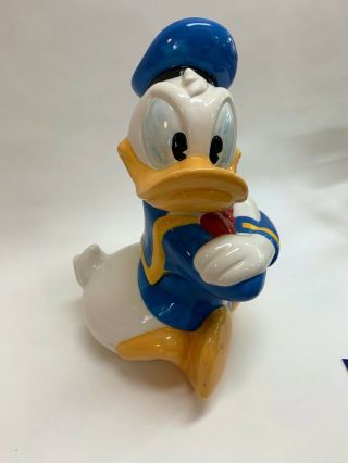 Vintage Treasure Craft Disney Donald Duck Cookie Jar 14 " Sailor Hand Painted