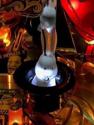 Theatre Of Magic TOM Pinball Machine Spinning Rabbit/Bunny In Hat LED Mod 3