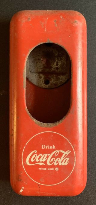 Vintage Coca Cola Coke Wall Bottle Opener With Cap Top Catcher