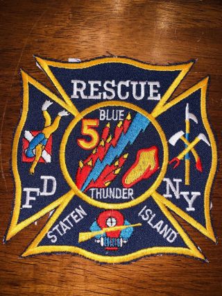 Vintage York City Fire Department Patch Rescue 5