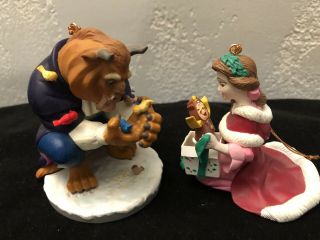 Disney Belle And The Beast Of " Beauty And The Beast " Christmas Ornaments