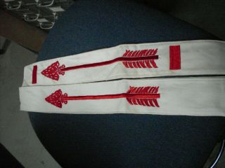 Vintage Bsa Oa Order Of The Arrow 2 Embroidered Sashes Boy Scouts