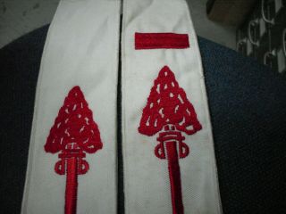 Vintage BSA OA Order of The Arrow 2 Embroidered Sashes Boy Scouts 3
