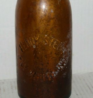Henry Stein Plymouth Indiana Vintage Amber Beer Brewery Brewing Bottle 2