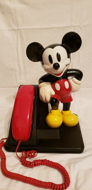Vintage Mickey Mouse At&t Collectible Push Button Phone