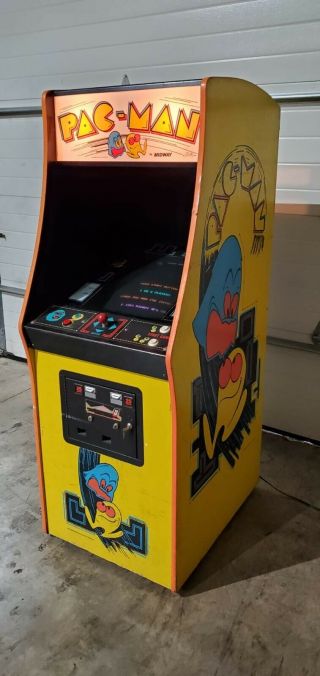 Vintage 1980 Midway Mfg.  Pac - Man Arcade Machine