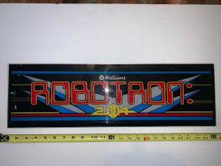 Williams Robotron 2084 Arcade Video Game Sign Face Plate Vintage
